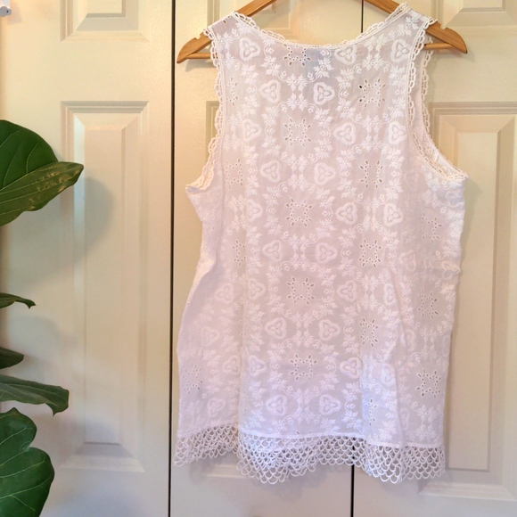 Johnny Was Quynn Tank in Off White Size M - Picture 3 of 7